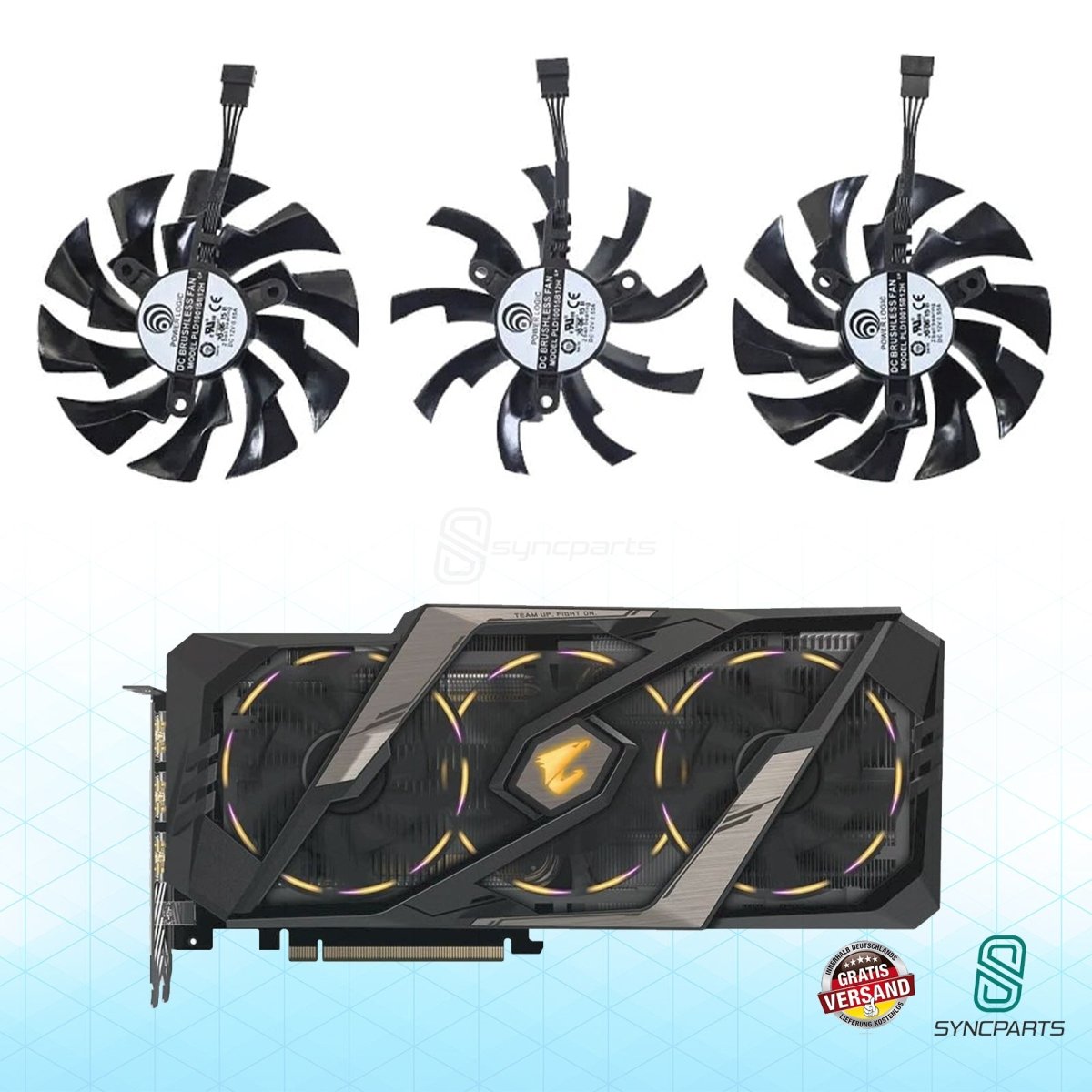 Grafikkartenlüfter Gigabyte AORUS RTX 2080 Ti XTREME, 2060 / 2070 Super