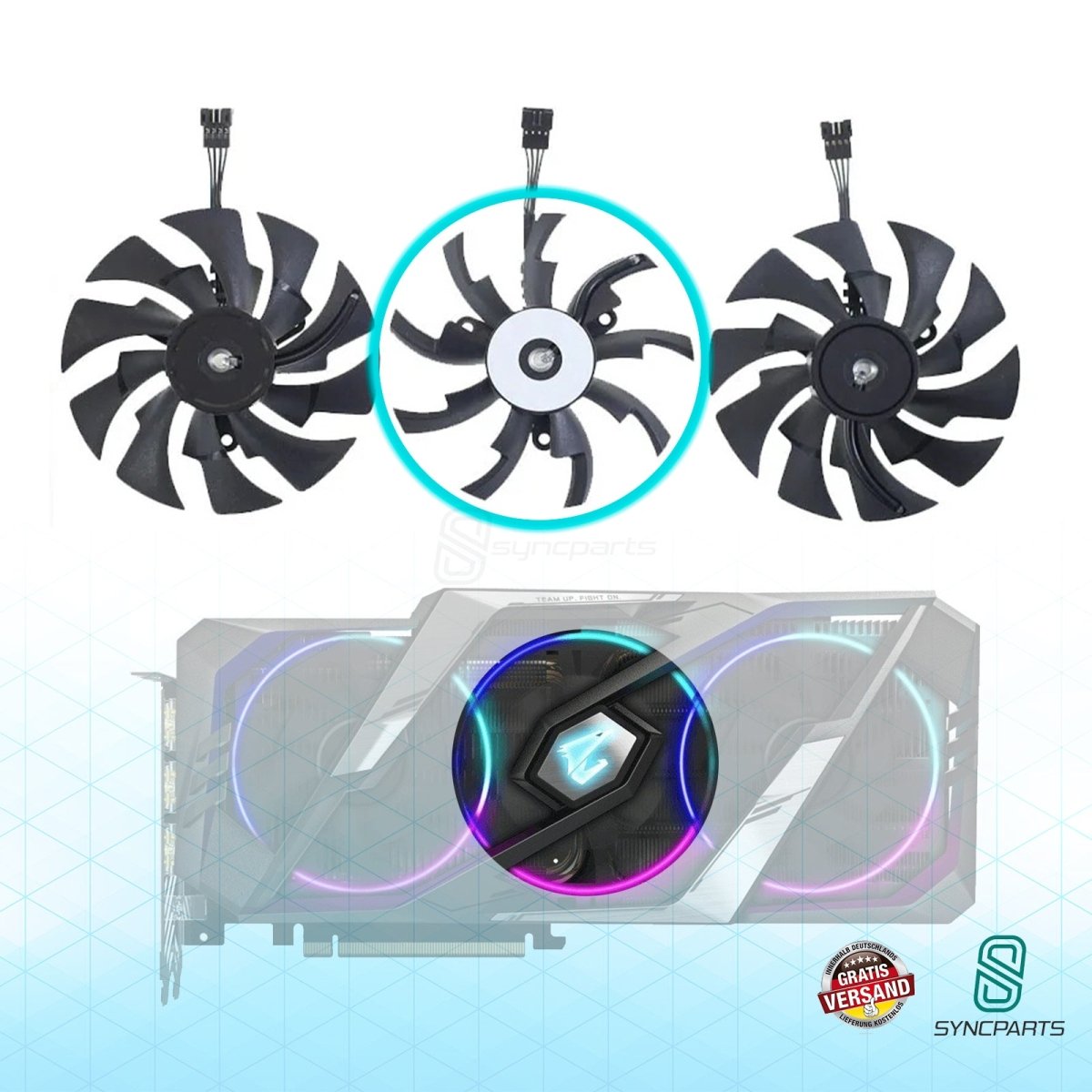 Grafikkartenlüfter Gigabyte AORUS RTX 2080 Ti XTREME, 2060 / 2070 Super