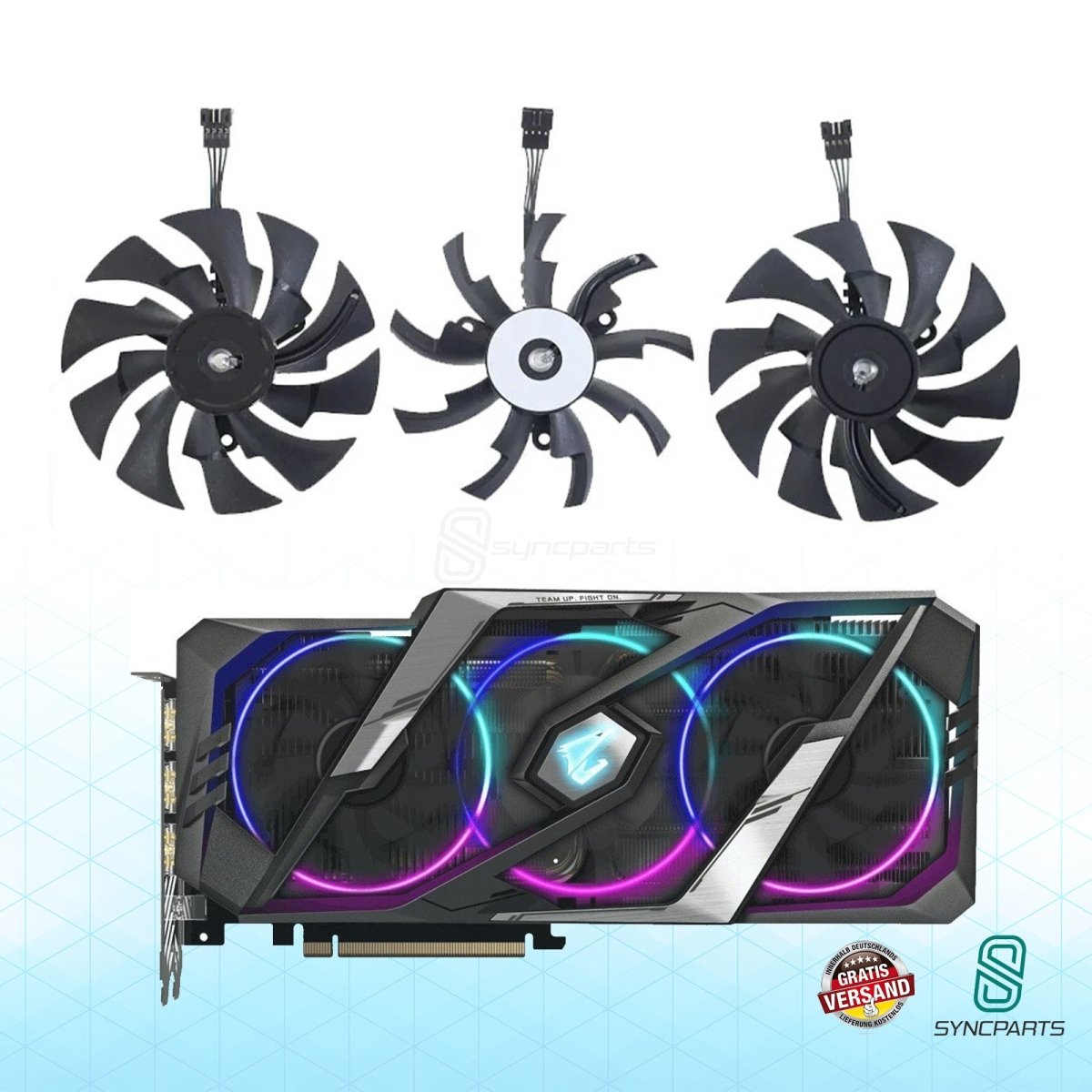 Grafikkartenlüfter Gigabyte AORUS RTX 2080 Ti XTREME, 2060 / 2070 Super