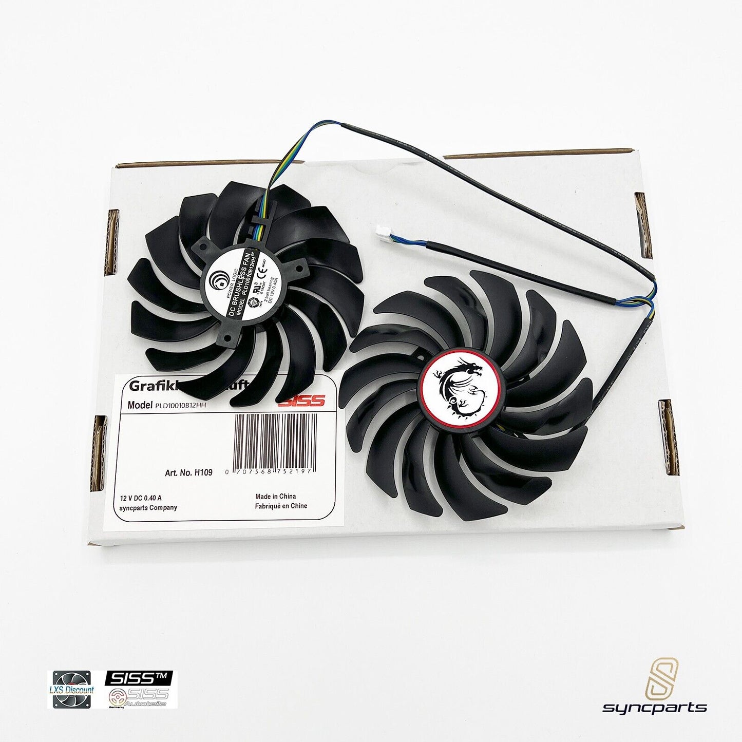 SISS™ Grafikkarte Lüfter für MSI GTX 1080Ti 1080 1070 1060 RX470 480 570 580