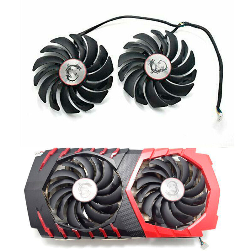 SISS™ Grafikkarte Lüfter für MSI GTX 1080Ti 1080 1070 1060 RX470 480 570 580
