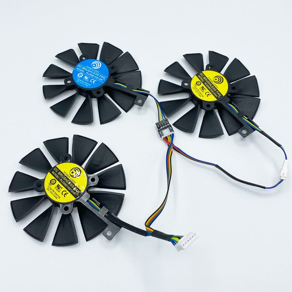 SISS® Grafikkarte Lüfter für ASUS Strix GTX 1060 OC, 1070 1080 GTX 1080Ti RX480