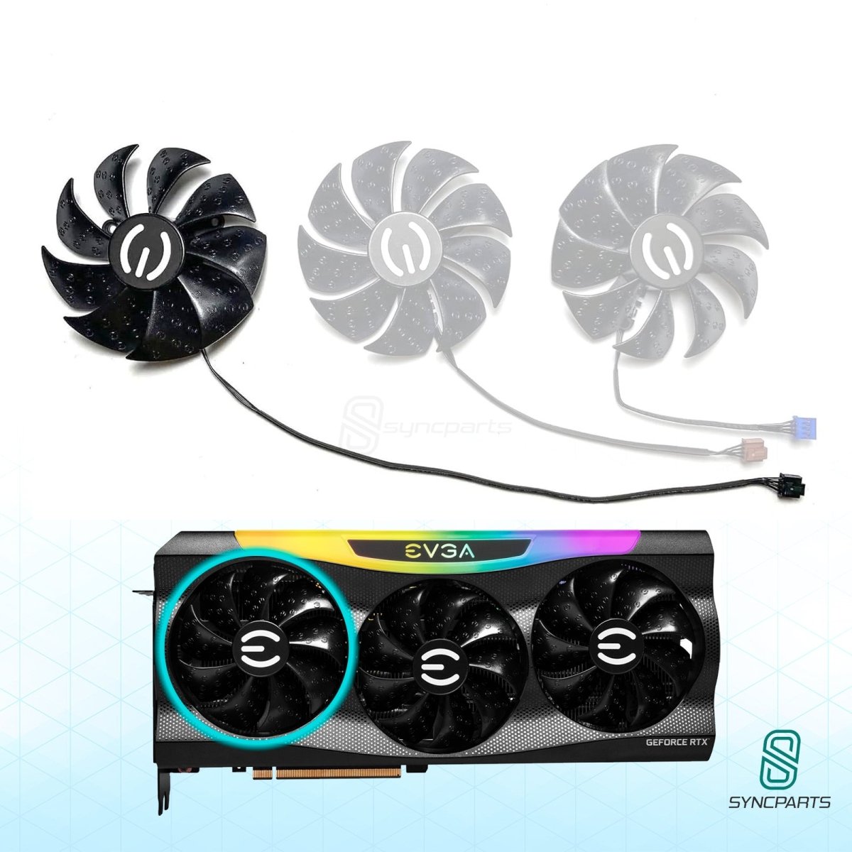 Ersatz Lüfter EVGA GeForce RTX 30** FTW3 Serie
