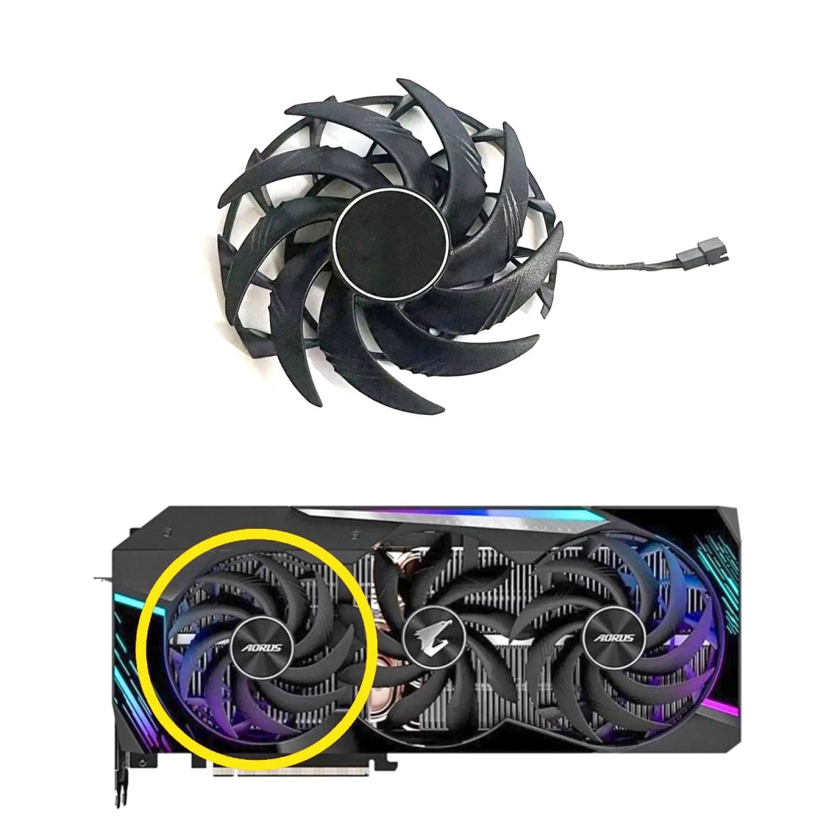 Gigabyte AORUS RTX 3070 Ti, 3080 Ti, 3090 XTREME / MASTER Ersatzlüfter