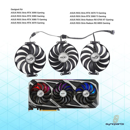 LüfterGrafikkartenlüfter ASUS ROG Strix 3060 Ti /3070 /3080 / 3090 ASUS STRIX Radeon RX 6700