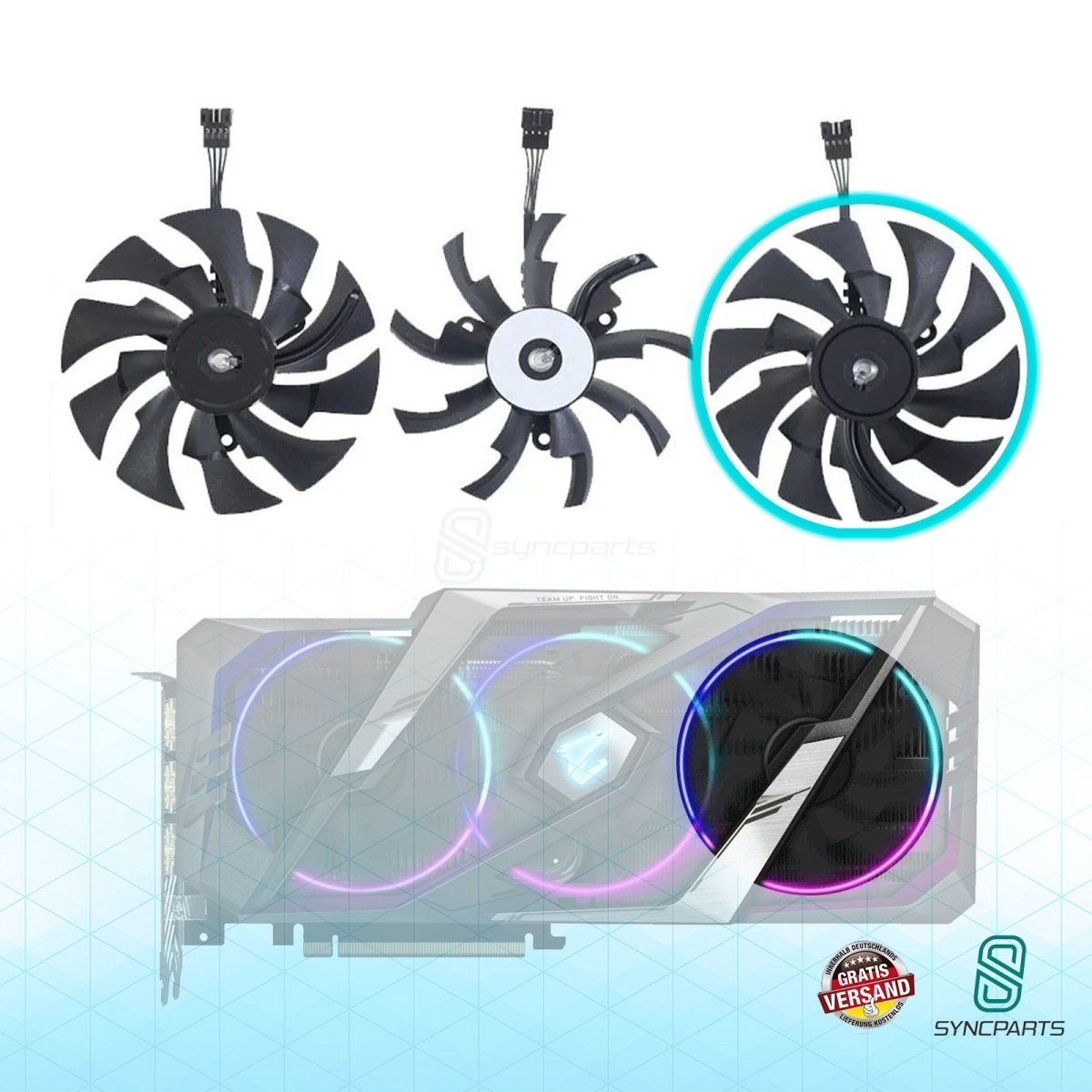 Grafikkartenlüfter Gigabyte AORUS RTX 2080 Ti XTREME, 2060 / 2070 Super