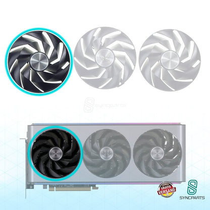 LüfterGrafikkartenlüfter Sapphire Nitro+ Radeon RX 7900 XT 7800 11322 - 01 - 40G Radeon RX 7800 XT