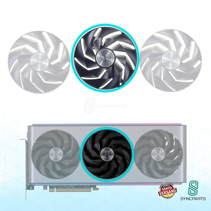 LüfterGrafikkartenlüfter Sapphire Nitro+ Radeon RX 7900 XT 7800 11322 - 01 - 40G Radeon RX 7800 XT