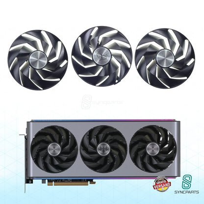 LüfterGrafikkartenlüfter Sapphire Nitro+ Radeon RX 7900 XT 7800 11322 - 01 - 40G Radeon RX 7800 XT