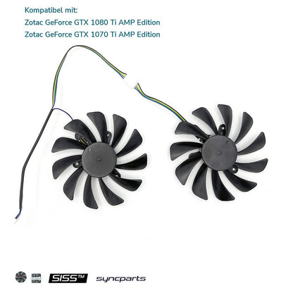 LüfterGrafikkartenlüfter Zotac GeForce GTX 1070TI 8Gb, 1080 Ti AMP Edition 1070 Ti AMP! Edition
