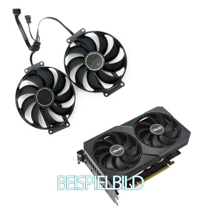 LüfterSISS® Grafikkartenlüfter für ASUS Dual RTX 3060/3060 Ti MINI OC | CF9010U12D ASUS DUAL RTX 3060