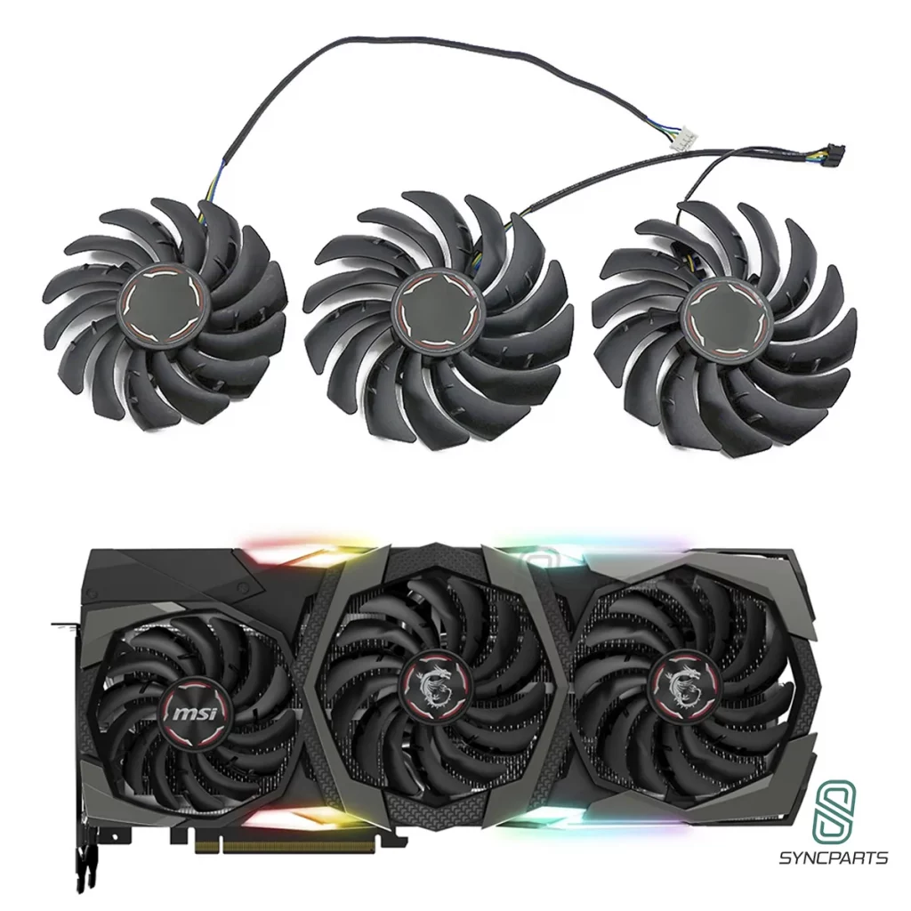 Ersatz Lüfter für Grafikkarten MSI RTX 2070 Super 2080 Ti Gaming X Trio