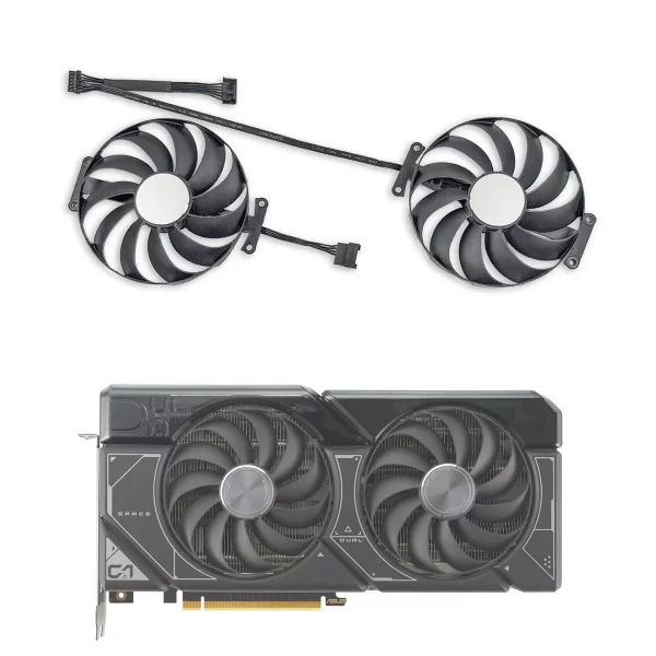 Vergleich der Ersatzlüfter mit der originalen ASUS Dual RTX 4070 Grafikkarte