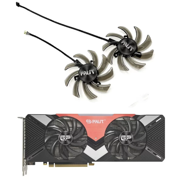 GPU Lüfter Set für Palit RTX 2070 GamingPro – Grafikkartenlüfter Ersatz 85mm mit Karte