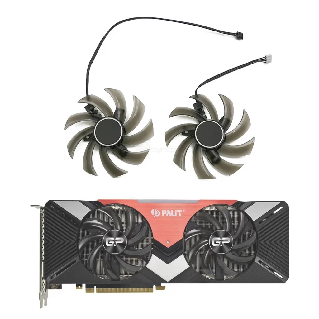 Grafikkartenlüfter Set 85mm für Palit RTX 2080 GamingPro OC – 2x Ersatz GPU Lüfter GA91S2U