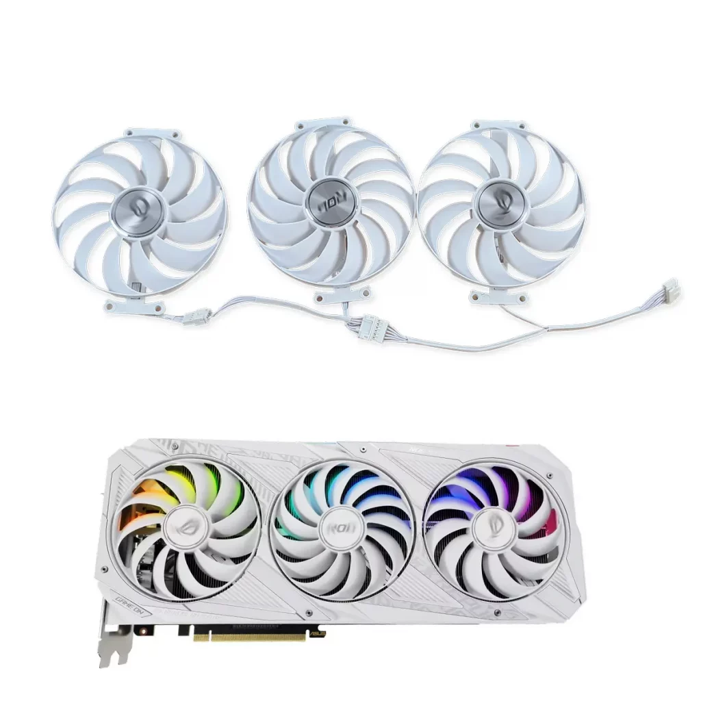 Weiße Ersatzlüfter für ASUS ROG Strix White Edition Grafikkarten
