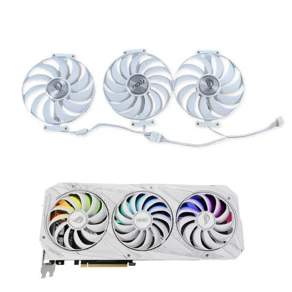 Weiße Ersatzlüfter für ASUS ROG Strix White Edition Grafikkarten