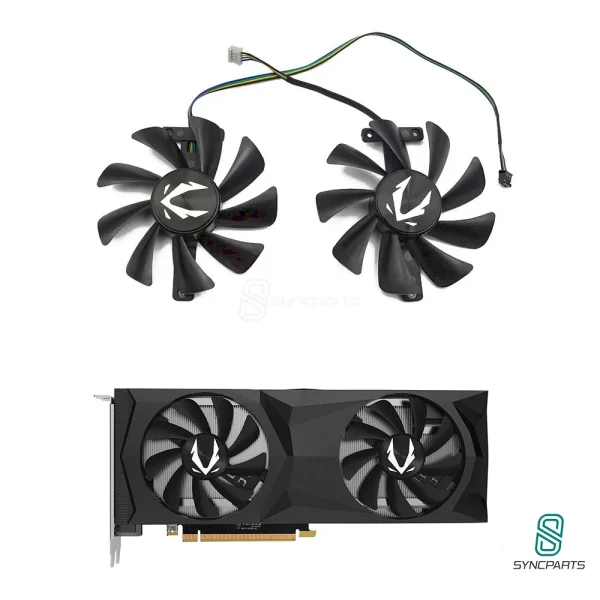 Zotac RTX 2080 Twin Fan Lüfter Set passgenau für GeForce RTX 2080 Ti Grafikkarte